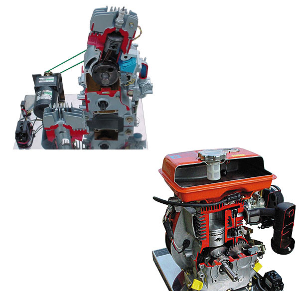 摩托车发动机解剖实验装置(图1) 摩托车发动机解剖实验装置,电动车能量管理系统实验台